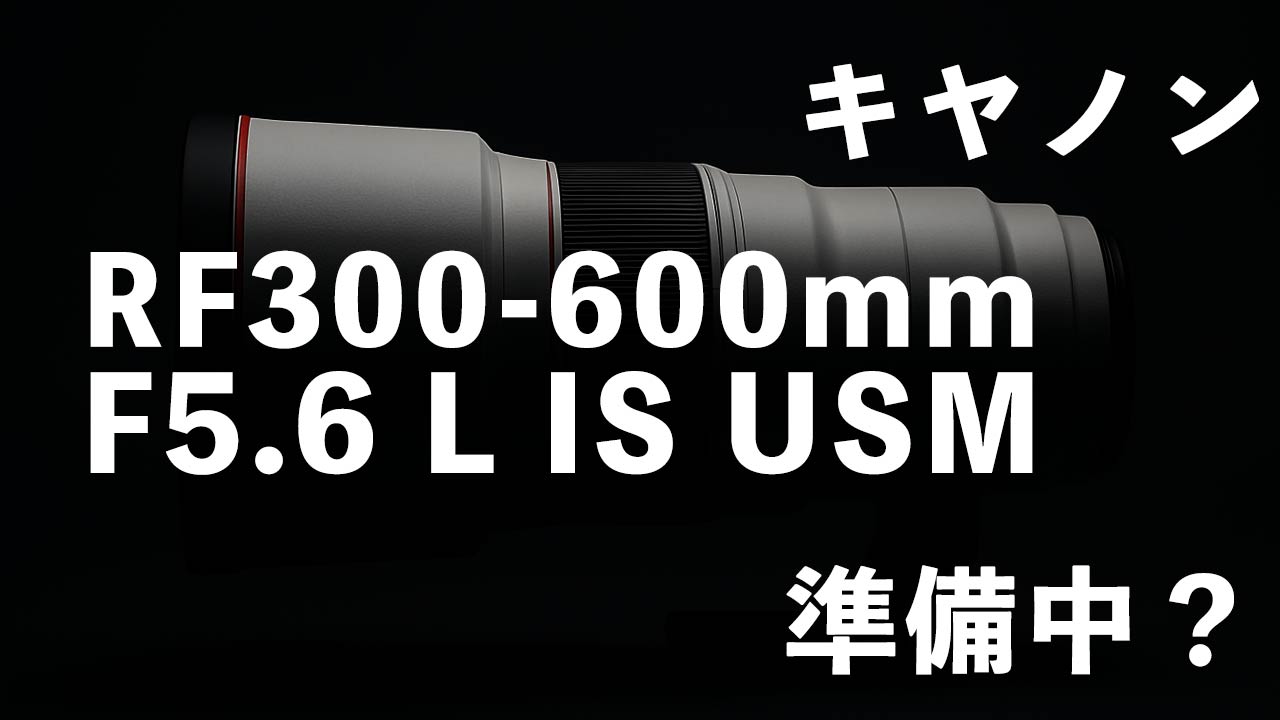 タイトル画像　キヤノンが「RF300-600mm F5.6 L IS USM」を準備中か？